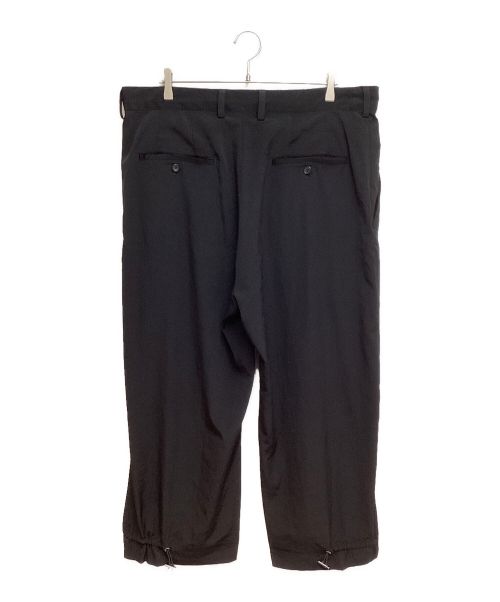 GROUND Y（グラウンドワイ）GROUND Y (グラウンドワイ) 24SS POLYESTER/TRIACETATE CREPE de CHINE BALLOON PANTS (ポリエステル/トリアセテートクレープデシンバルーンパンツ) ブラック サイズ:3の古着・服飾アイテム