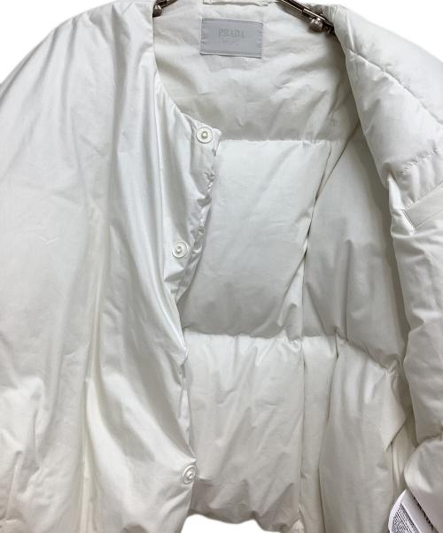 PRADA（プラダ）PRADA (プラダ) クロップドコットンダウンブルゾン ホワイト サイズ:XXLの古着・服飾アイテム