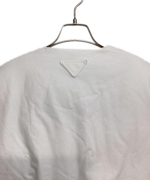 PRADA（プラダ）PRADA (プラダ) クロップドコットンダウンブルゾン ホワイト サイズ:XXLの古着・服飾アイテム