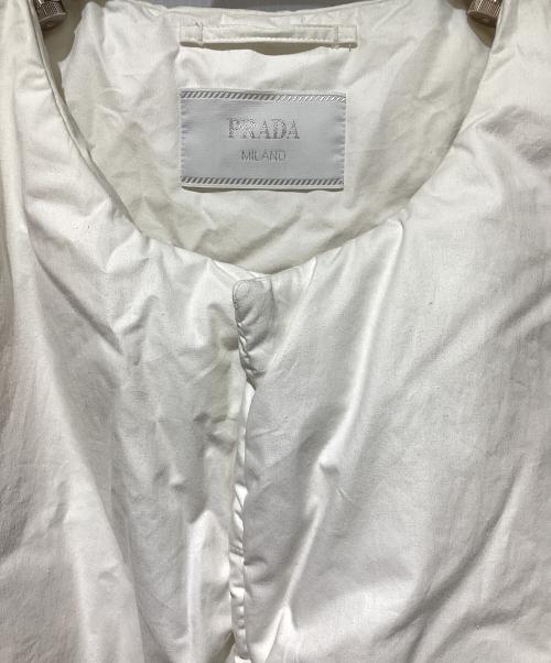 PRADA（プラダ）PRADA (プラダ) Cropped Cotton Down Blouson（クロップドコットンダウンブルゾン） ホワイト サイズ:XLの古着・服飾アイテム