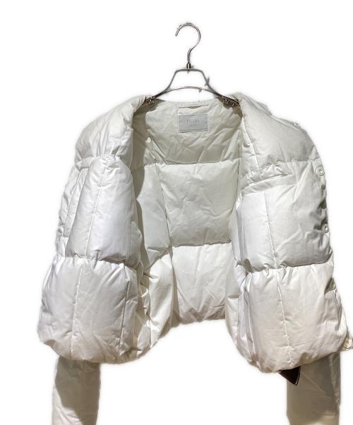 PRADA（プラダ）PRADA (プラダ) Cropped Cotton Down Blouson（クロップドコットンダウンブルゾン） ホワイト サイズ:XLの古着・服飾アイテム