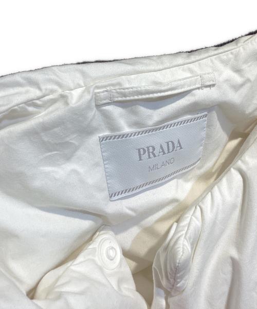 PRADA（プラダ）PRADA (プラダ) Cropped Cotton Down Blouson（クロップドコットンダウンブルゾン） ホワイト サイズ:XLの古着・服飾アイテム