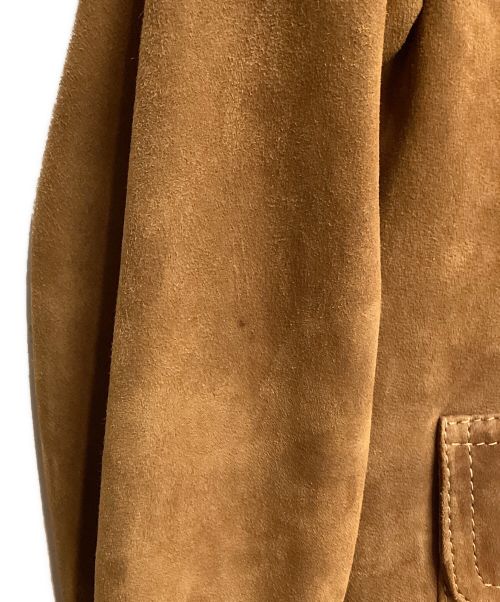 Saint Laurent Paris（サンローランパリ）Saint Laurent Paris (サンローランパリ) Suede Teddy Jacket（スエードテディジャケット） カーキ サイズ:34の古着・服飾アイテム