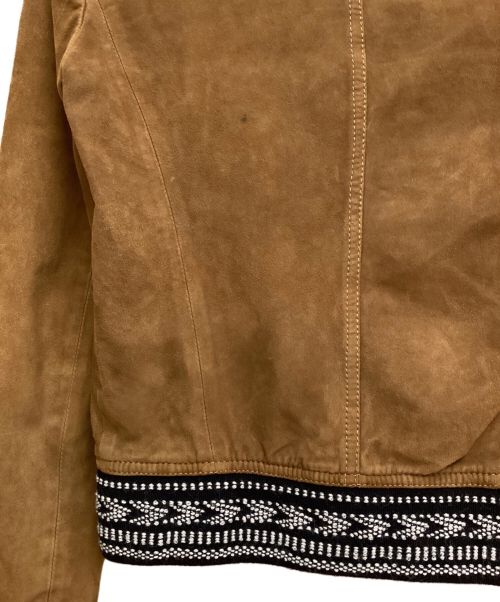 Saint Laurent Paris（サンローランパリ）Saint Laurent Paris (サンローランパリ) Suede Teddy Jacket（スエードテディジャケット） カーキ サイズ:34の古着・服飾アイテム