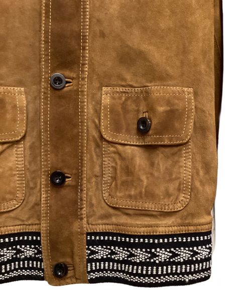 Saint Laurent Paris（サンローランパリ）Saint Laurent Paris (サンローランパリ) Suede Teddy Jacket（スエードテディジャケット） カーキ サイズ:34の古着・服飾アイテム
