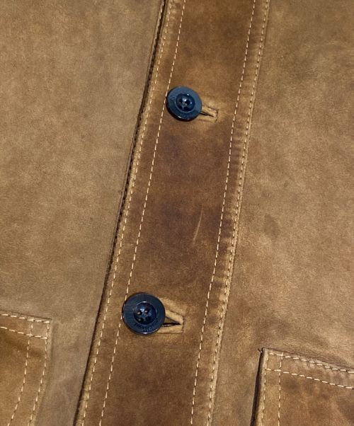 Saint Laurent Paris（サンローランパリ）Saint Laurent Paris (サンローランパリ) Suede Teddy Jacket（スエードテディジャケット） カーキ サイズ:34の古着・服飾アイテム