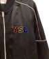 中古・古着 Saint Laurent Paris (サンローランパリ) Logo Patch Satin Teddy Jacket（ロゴパッチサテンテディジャケット） ブラック サイズ:44：40000円