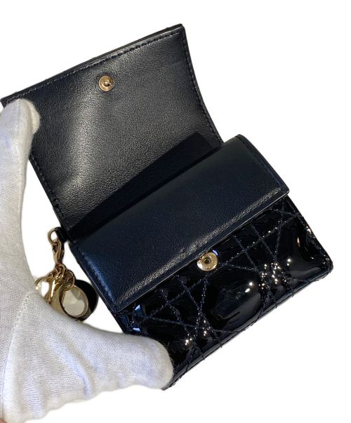 Christian Dior（クリスチャン ディオール）Christian Dior (クリスチャン ディオール) Lady Dior Lotus(レディディオールロータス) ウォレット ブラック サイズ:-の古着・服飾アイテム