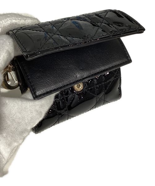 Christian Dior（クリスチャン ディオール）Christian Dior (クリスチャン ディオール) Lady Dior Lotus(レディディオールロータス) ウォレット ブラック サイズ:-の古着・服飾アイテム