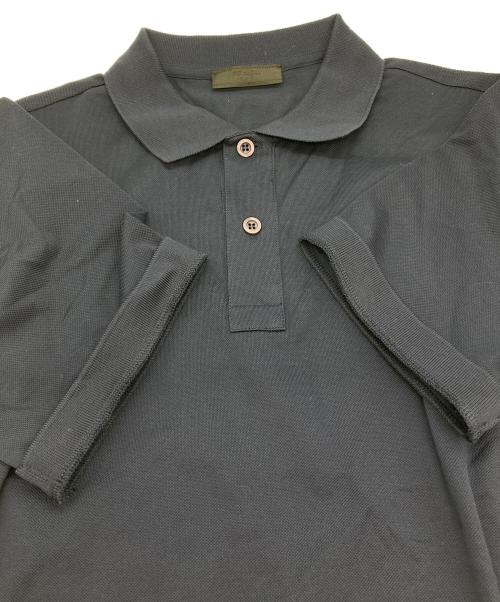 PRADA（プラダ）PRADA (プラダ) ポロシャツ ネイビー サイズ:Lの古着・服飾アイテム