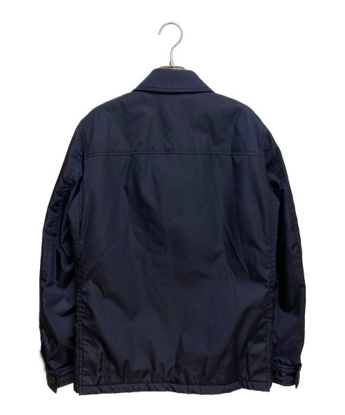 PRADA（プラダ）PRADA (プラダ) Zip up nylon jacket (ジップアップナイロンジャケット) ネイビー サイズ:44の古着・服飾アイテム
