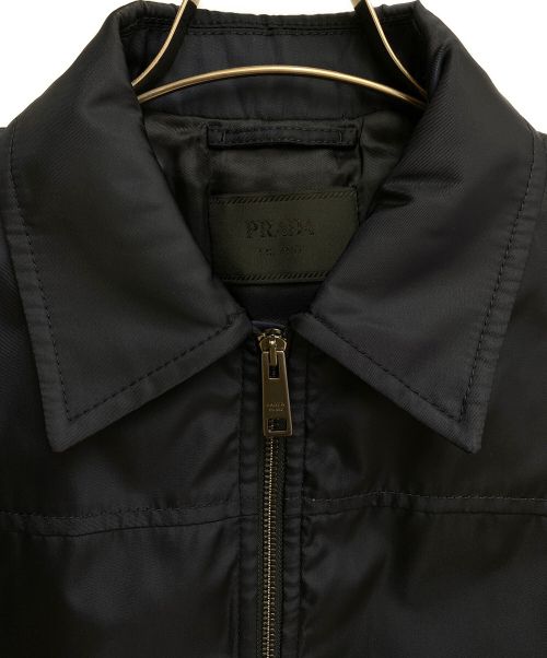 PRADA（プラダ）PRADA (プラダ) Zip up nylon jacket (ジップアップナイロンジャケット) ネイビー サイズ:44の古着・服飾アイテム