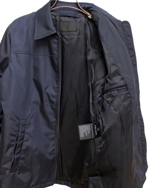 PRADA（プラダ）PRADA (プラダ) Zip up nylon jacket (ジップアップナイロンジャケット) ネイビー サイズ:44の古着・服飾アイテム