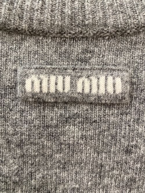 MIU MIU（ミュウミュウ）MIU MIU (ミュウミュウ) カットオフショートニット グレー サイズ:36の古着・服飾アイテム