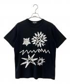 BLACK COMME des GARCONSブラックコムデギャルソン）の古着「プリントTシャツ」｜ブラック