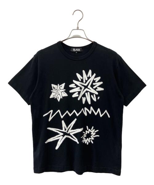 BLACK COMME des GARCONS（ブラックコムデギャルソン）BLACK COMME des GARCONS (ブラックコムデギャルソン) プリントTシャツ ブラック サイズ:XXLの古着・服飾アイテム