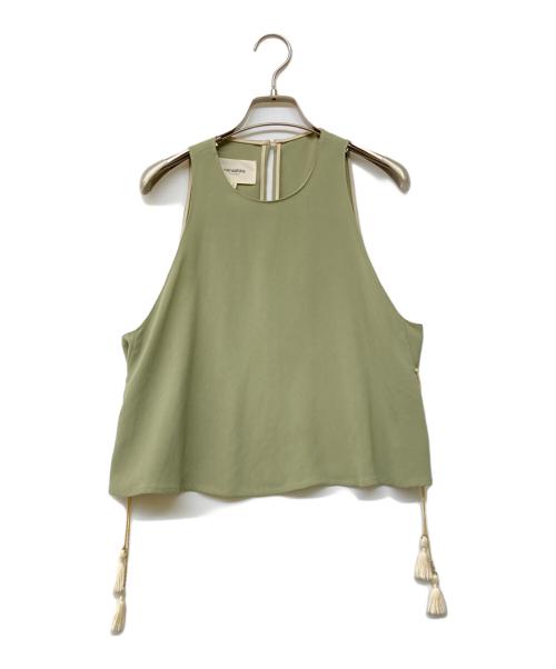 nanushka（ナヌーシュカ）nanushka (ナヌーシュカ) ノースリーブブラウス グリーン サイズ:Sの古着・服飾アイテム