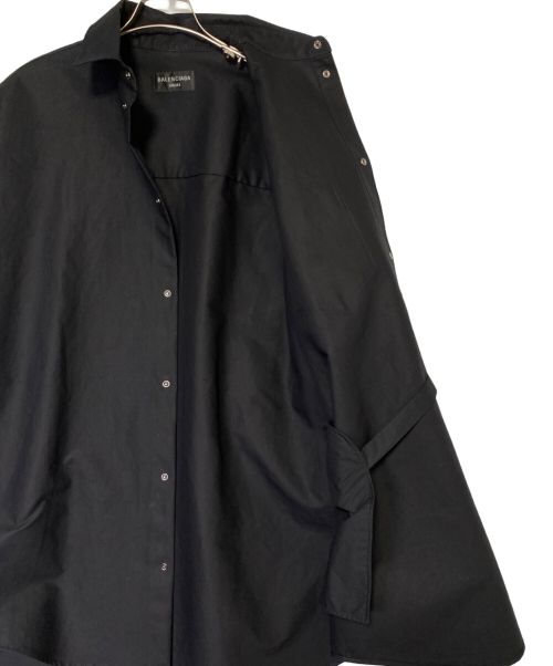 BALENCIAGA（バレンシアガ）BALENCIAGA (バレンシアガ) Cotton maxi over shirt ブラック サイズ:XSの古着・服飾アイテム