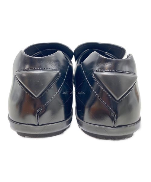 PRADA（プラダ）PRADA (プラダ) 24SS Square Toe Leather Loafer (スクエアトゥレザーローファー) ブラック サイズ:7の古着・服飾アイテム