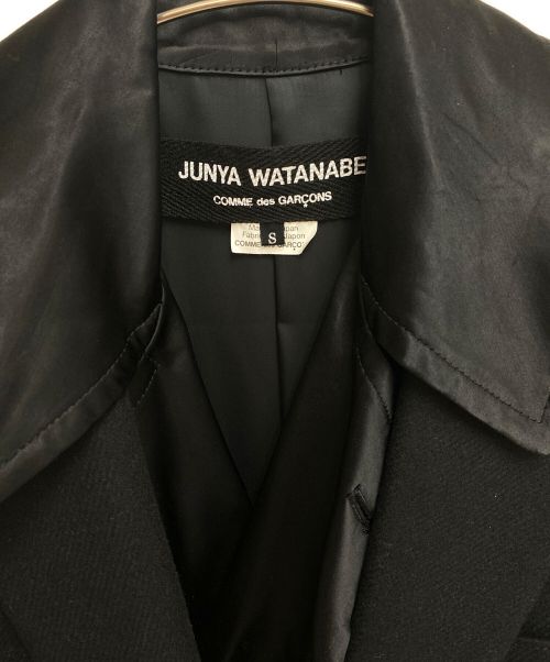 JUNYA WATANABE COMME des GARCONS（ジュンヤワタナベ コムデギャルソン）JUNYA WATANABE COMME des GARCONS ((ジュンヤワタナベ コムデギャルソン) Tailored Docking Coat (テーラードドッキングコート) ブラック サイズ:Sの古着・服飾アイテム