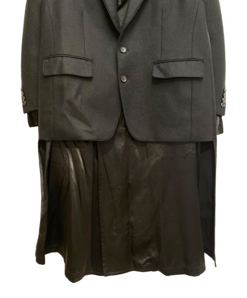 JUNYA WATANABE COMME des GARCONS（ジュンヤワタナベ コムデギャルソン）JUNYA WATANABE COMME des GARCONS ((ジュンヤワタナベ コムデギャルソン) Tailored Docking Coat (テーラードドッキングコート) ブラック サイズ:Sの古着・服飾アイテム