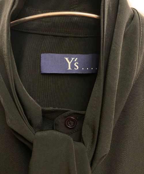 Y's（ワイズ）Y's (ワイズ) ボウタイブラウス ブラック サイズ:2の古着・服飾アイテム