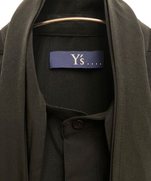 Y's（ワイズ）Y's (ワイズ) ボウタイブラウス ブラック サイズ:2の古着・服飾アイテム