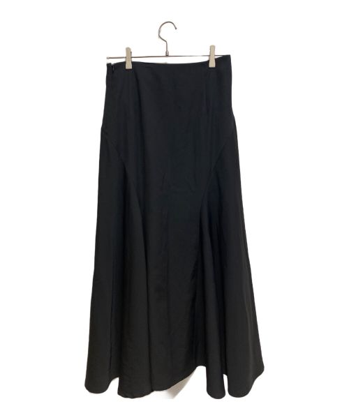 Y's（ワイズ）Y's (ワイズ) WOOL GABARDINE PANEL FLARE SKIRT(ウールギャバジンパネルフレアスカート) ブラック サイズ:2の古着・服飾アイテム