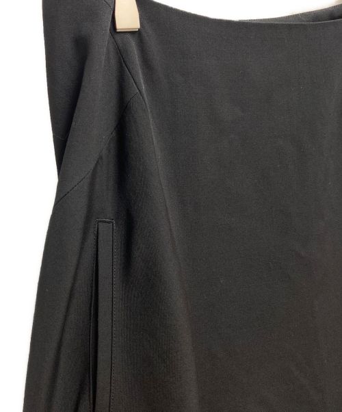 Y's（ワイズ）Y's (ワイズ) WOOL GABARDINE PANEL FLARE SKIRT(ウールギャバジンパネルフレアスカート) ブラック サイズ:2の古着・服飾アイテム