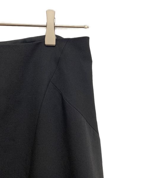 Y's（ワイズ）Y's (ワイズ) WOOL GABARDINE PANEL FLARE SKIRT(ウールギャバジンパネルフレアスカート) ブラック サイズ:2の古着・服飾アイテム