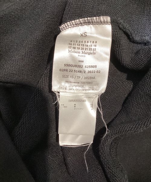 Maison Margiela（メゾンマルジェラ）Maison Margiela (メゾンマルジェラ) calendar tag hoodie (カレンダータグフーディ) ブラック サイズ:XSの古着・服飾アイテム