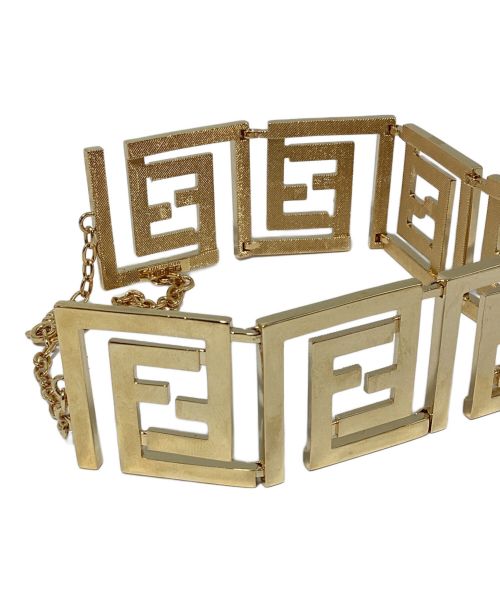 FENDI×VERSACE（フェンディ×ベルサーチ）FENDI×VERSACE (フェンディ×ベルサーチ) FENDACE GP Logo Choker（フェンダーチェGPロゴチョーカー） ゴールド サイズ:-の古着・服飾アイテム