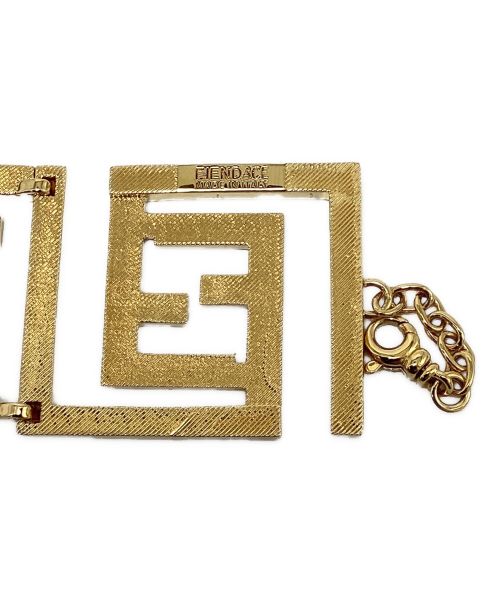 FENDI×VERSACE（フェンディ×ベルサーチ）FENDI×VERSACE (フェンディ×ベルサーチ) FENDACE GP Logo Choker（フェンダーチェGPロゴチョーカー） ゴールド サイズ:-の古着・服飾アイテム