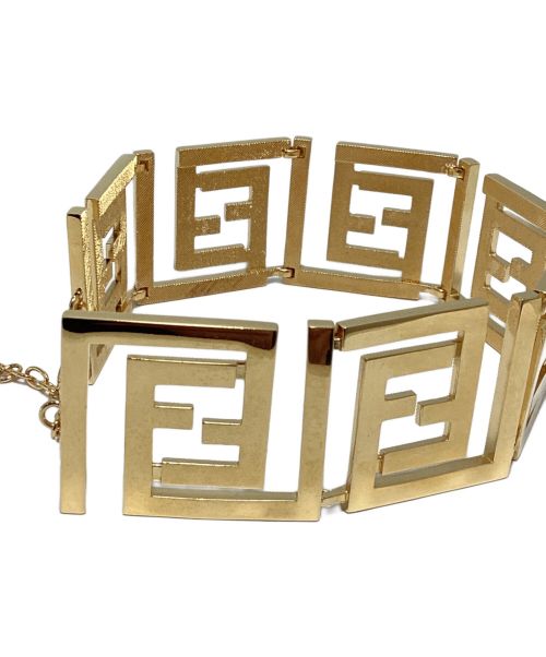 FENDI×VERSACE（フェンディ×ベルサーチ）FENDI×VERSACE (フェンディ×ベルサーチ) FENDACE GP Logo Choker（フェンダーチェGPロゴチョーカー） ゴールド サイズ:-の古着・服飾アイテム