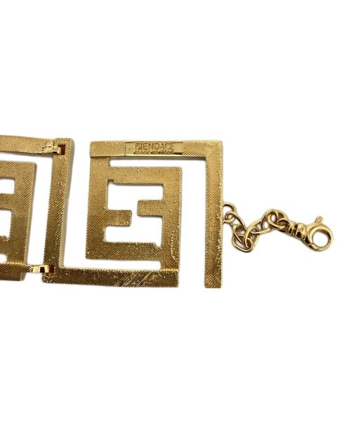 FENDI×VERSACE（フェンディ×ベルサーチ）FENDI×VERSACE (フェンディ×ベルサーチ) FENDACE GP Logo Choker（フェンダーチェGPロゴチョーカー） ゴールド サイズ:-の古着・服飾アイテム