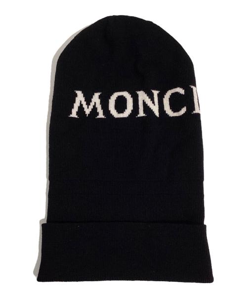 MONCLER（モンクレール）MONCLER (モンクレール) ロゴニット帽 ブラック サイズ:-の古着・服飾アイテム