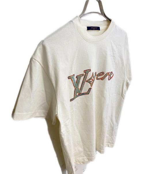 LOUIS VUITTON（ルイ ヴィトン）LOUIS VUITTON (ルイ ヴィトン) エンブロイダードショートスリーブTシャツ アイボリー サイズ:Sの古着・服飾アイテム