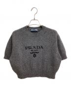 PRADAプラダ）の古着「Wool × cashmere crew neck sweaterウールxカシミヤ クルーネック セーター」｜グレー