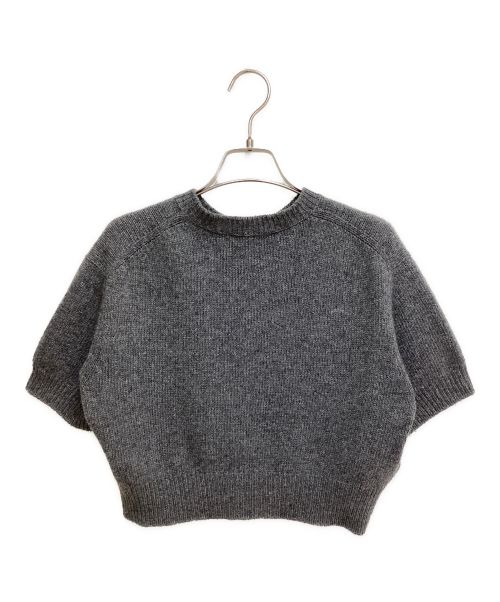 PRADA（プラダ）PRADA (プラダ) Wool × cashmere crew neck sweaterウールxカシミヤ クルーネック セーター グレー サイズ:Sの古着・服飾アイテム