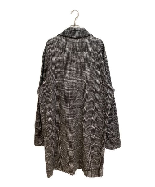 DRIES VAN NOTEN（ドリスヴァンノッテン）DRIES VAN NOTEN (ドリスヴァンノッテン) ステンカラーチェックコート グレー サイズ:XLの古着・服飾アイテム