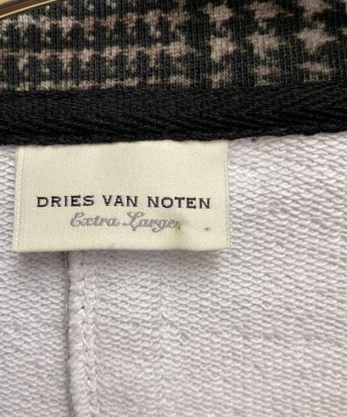 DRIES VAN NOTEN（ドリスヴァンノッテン）DRIES VAN NOTEN (ドリスヴァンノッテン) ステンカラーチェックコート グレー サイズ:XLの古着・服飾アイテム