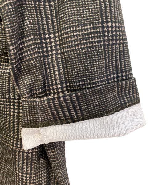 DRIES VAN NOTEN（ドリスヴァンノッテン）DRIES VAN NOTEN (ドリスヴァンノッテン) ステンカラーチェックコート グレー サイズ:XLの古着・服飾アイテム