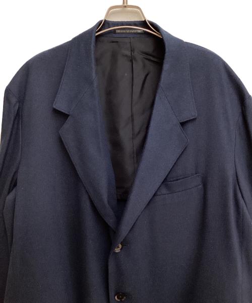 Yohji Yamamoto pour homme（ヨウジヤマモト プールオム）Yohji Yamamoto pour homme (ヨウジヤマモト プールオム) Silk Denim Chester Coat（シルクデニムチェスターコート） ブルー サイズ:2の古着・服飾アイテム