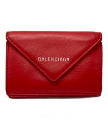 BALENCIAGA（バレンシアガ）の古着「3つ折り財布」｜レッド