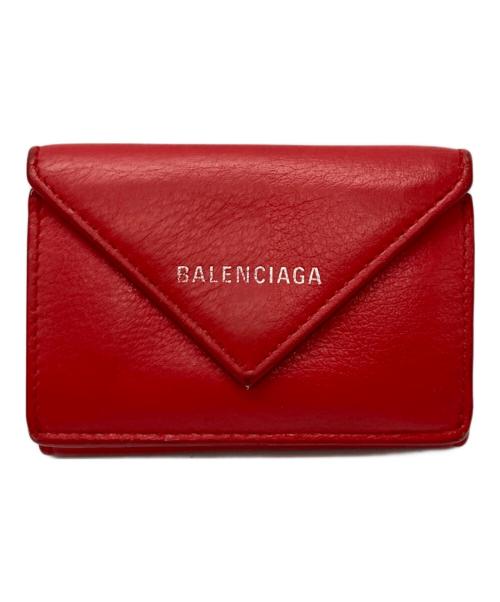 BALENCIAGA（バレンシアガ）BALENCIAGA (バレンシアガ) 3つ折り財布 レッドの古着・服飾アイテム