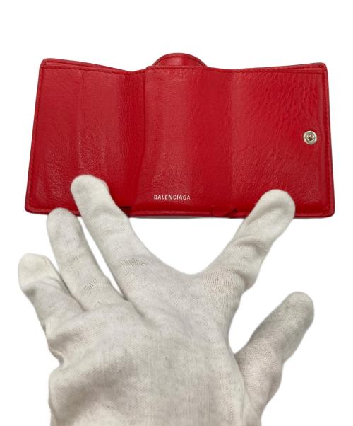 BALENCIAGA（バレンシアガ）BALENCIAGA (バレンシアガ) 3つ折り財布 レッドの古着・服飾アイテム