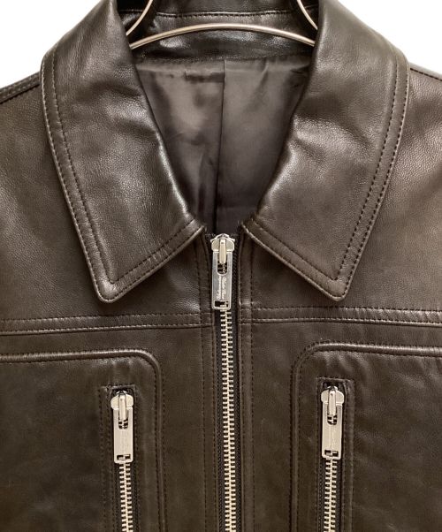 UNDERCOVER（アンダーカバー）UNDERCOVER (アンダーカバー) 20SS ×CINDY SHERMAN Leather Jacket（シンディ・シャーマンレザージャケット） ブラウン サイズ:3の古着・服飾アイテム