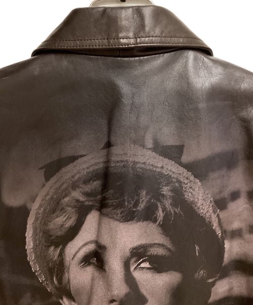 UNDERCOVER（アンダーカバー）UNDERCOVER (アンダーカバー) 20SS ×CINDY SHERMAN Leather Jacket（シンディ・シャーマンレザージャケット） ブラウン サイズ:3の古着・服飾アイテム