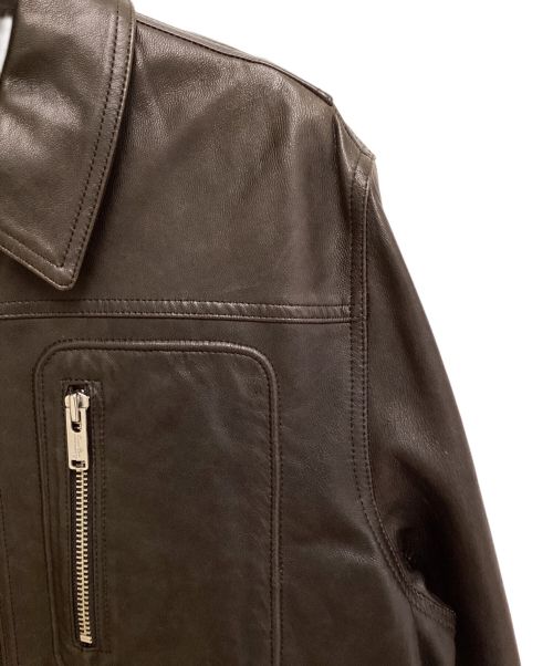 UNDERCOVER（アンダーカバー）UNDERCOVER (アンダーカバー) 20SS ×CINDY SHERMAN Leather Jacket（シンディ・シャーマンレザージャケット） ブラウン サイズ:3の古着・服飾アイテム