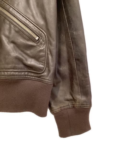 UNDERCOVER（アンダーカバー）UNDERCOVER (アンダーカバー) 20SS ×CINDY SHERMAN Leather Jacket（シンディ・シャーマンレザージャケット） ブラウン サイズ:3の古着・服飾アイテム